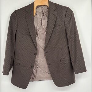 Hart Schaffner Marx Men's Suit Brown Pinstripe Jacket 2 Button NWOT Sz 42R